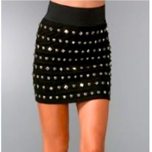 La ROK Studded Mini Skirt